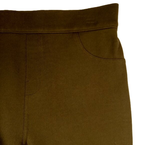 SPANX Pants Large Olive Green Style 20214R Ponte Ankle Pull-On Pockets EUC - Picture 4 of 11